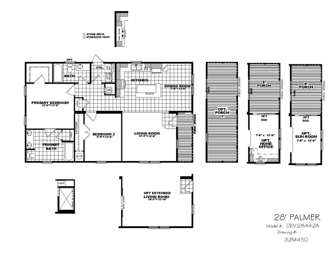 The THE PALMER 28 Floor Plan