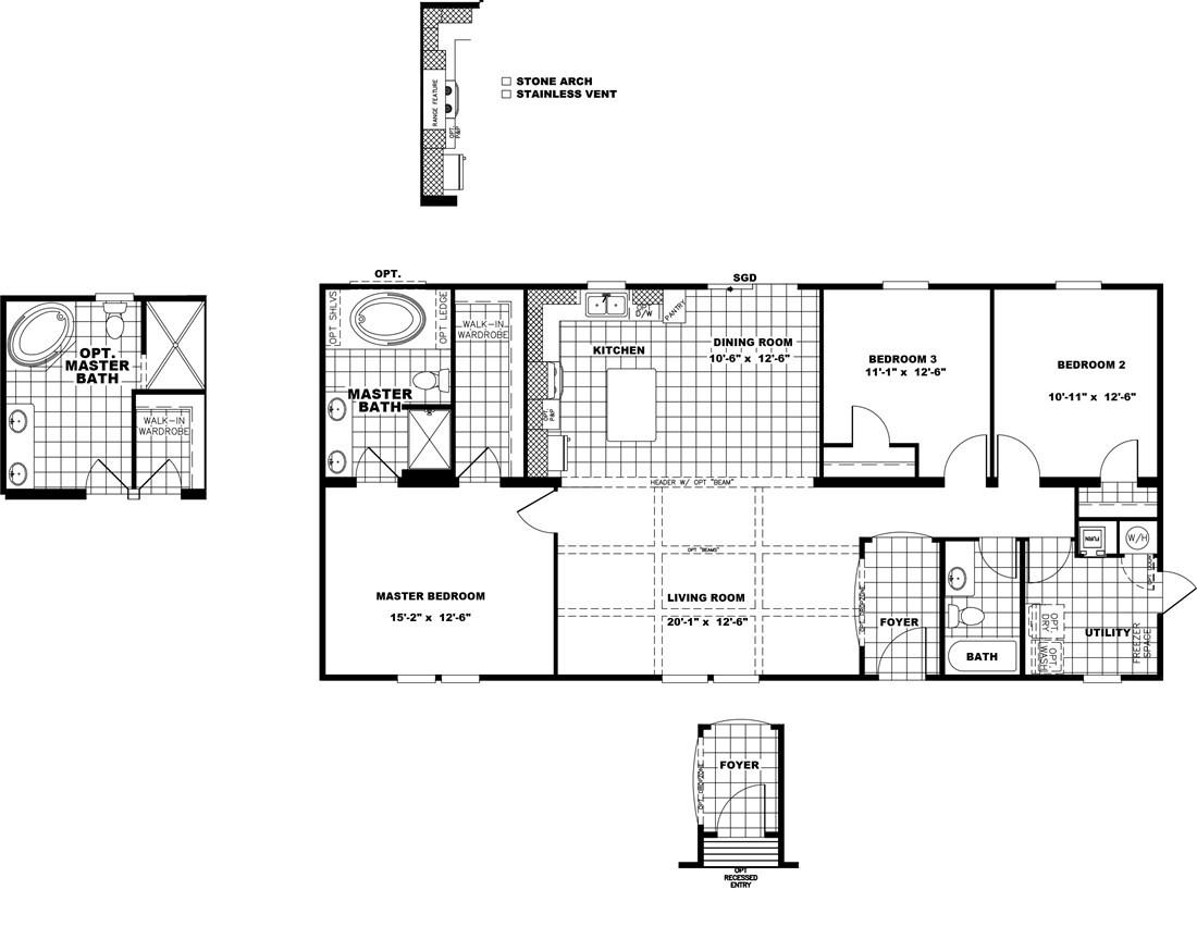 The THE STRETCH FRIO 28 Floor Plan